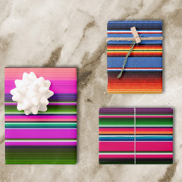 Mexican Blanket Colorful Fiesta mexico Wrapping Paper Sheets