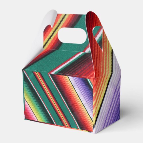 Mexican Blanket Colorful Stripe  Favor Boxes