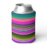 Mexican Blanket Fiesta Stripes Colorful Can Cooler