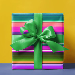 Mexican Blanket Fiesta Stripes Colorful Sarape Wrapping Paper