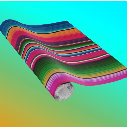 Mexican Blanket Fiesta Stripes Colorful Sarape Wrapping Paper