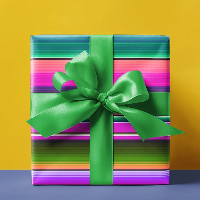Mexican Blanket Fiesta Stripes Colorful Sarape Wrapping Paper (Creator Uploaded)