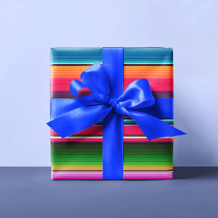 Mexican Blanket Fiesta Stripes Colorful Sarape Wrapping Paper