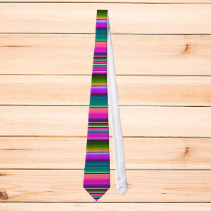 Mexican Blanket Fiesta Stripes Colorful Serape Neck Tie