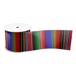 Mexican Blanket Fiesta Stripes Serape Traditional Satin Ribbon