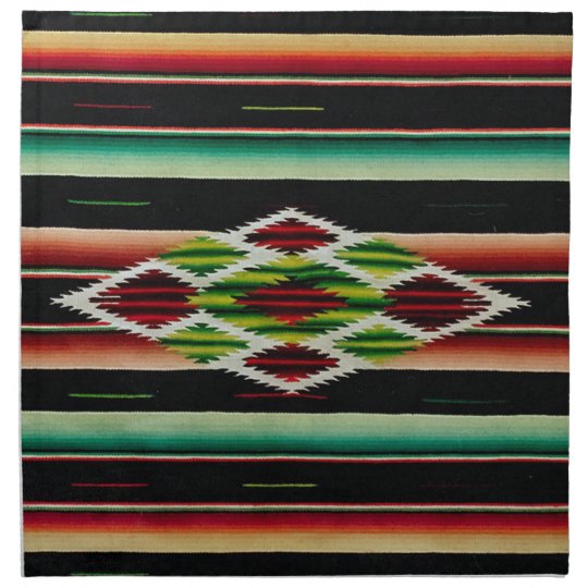 Mexican Blanket Traditional Spanish Fiesta Serape Cloth Napkin