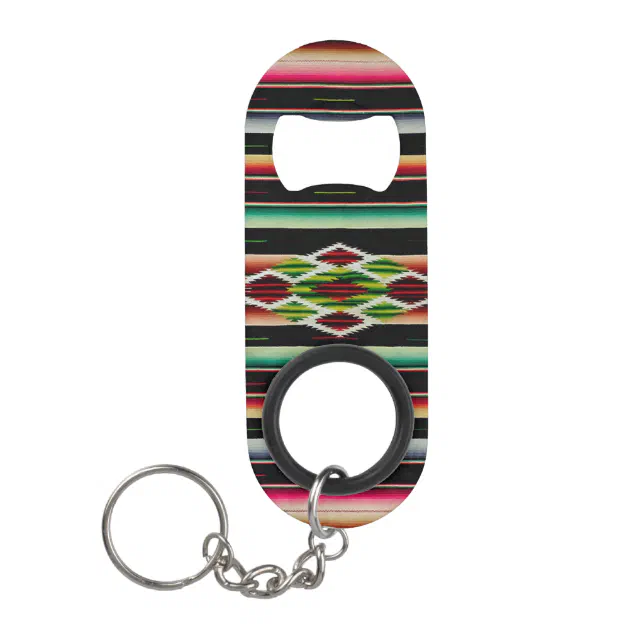 Mexican Blanket Traditional Spanish Fiesta Serape Keychain Bottle Opener Zazzle
