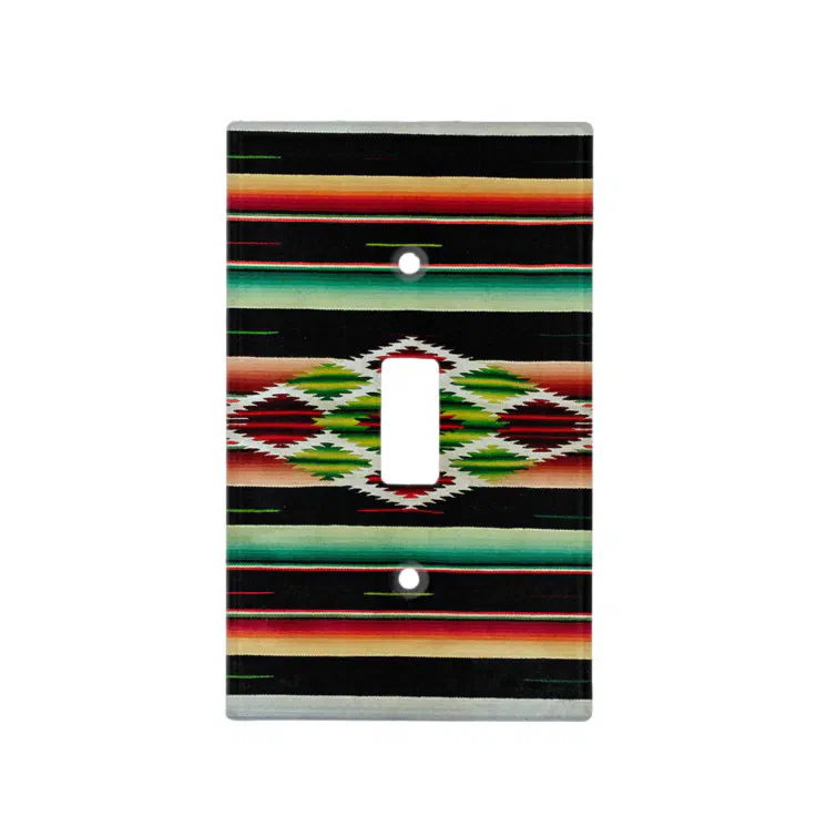 Mexican Blanket Traditional Spanish Fiesta Serape Light Switch Cover