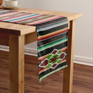 Mexican Blanket Traditional Spanish Fiesta Serape Medium Table Runner