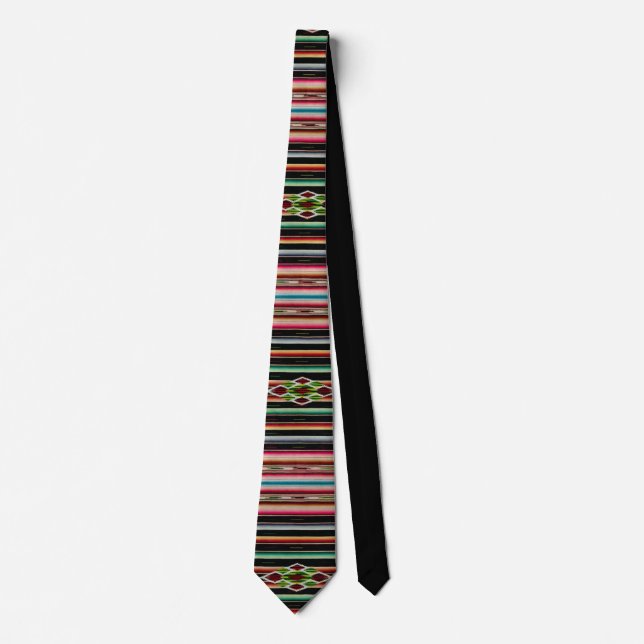 Mexican Blanket Traditional Spanish Fiesta Serape Neck Tie (Front)