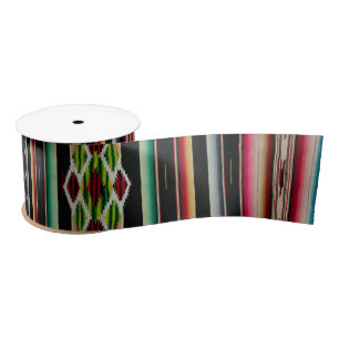 Mexican Blanket Traditional Spanish Fiesta Serape Satin Ribbon