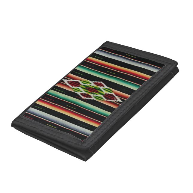 Mexican Blanket Traditional Spanish Fiesta Serape Trifold Wallet (Bottom)