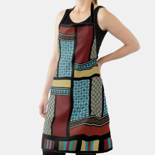 Mexican Block Stripe Pattern 1 Apron