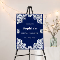 Mexican Blue Talavera Bridal Shower Welcome Sign