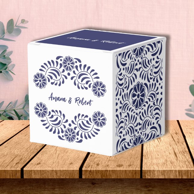 Mexican blue Talavera Favor Box (Creator Uploaded)