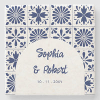 Mexican Blue Talavera Tiles Wedding