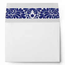 Mexican Blue Talavera Wedding Envelope