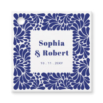 Mexican Blue Talavera Wedding Favor Tags