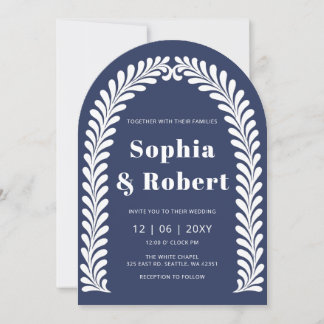Mexican Blue Talavera Wedding Invitation