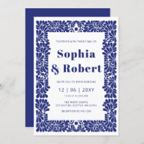 Mexican Blue Talavera Wedding Invitation