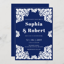 Mexican Blue Talavera Wedding Invitation