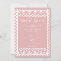 Mexican Blush Papel Picado Boho Bridal Shower Invitation