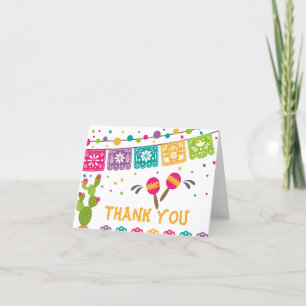 Mexican Boho Fiesta Baby Shower Thank You Card