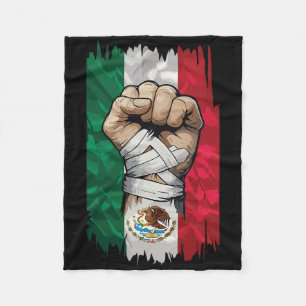 Mexican Boxing Fist Strength Heritage Fleece Blanket