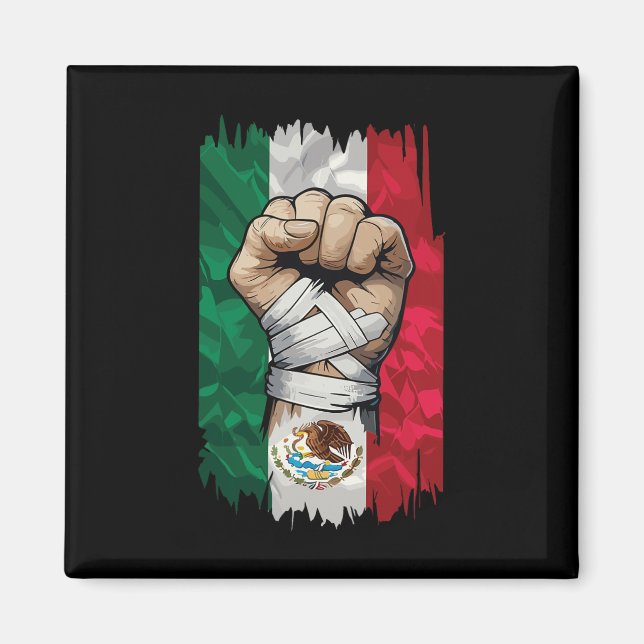 Mexican Boxing Fist Strength Heritage  Magnet (Front)