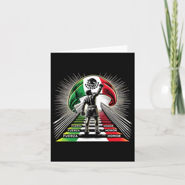 Mexican Boxing Fuerza Honor Spirit  Card (Front)