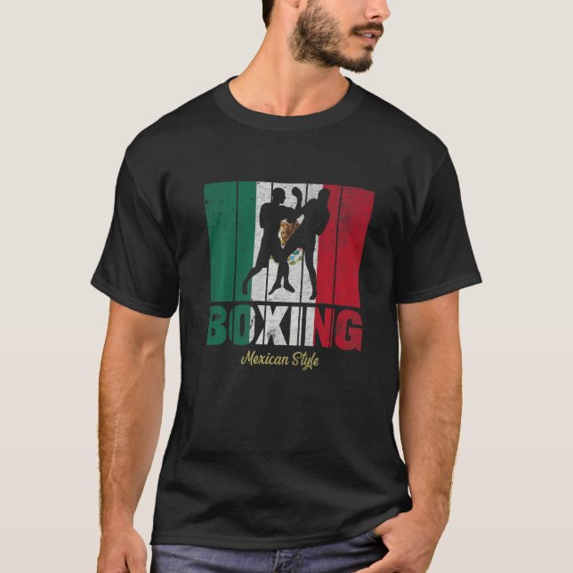 Mexican Boxing Mexico Gloves Mitts Mexican Pride T-Shirt (Front)