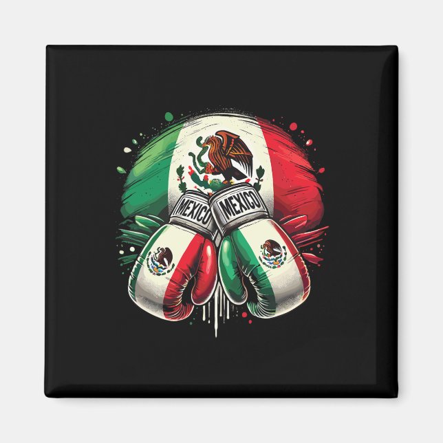 Mexican Boxing Pride Gloves Sports Design  Magnet (Front)
