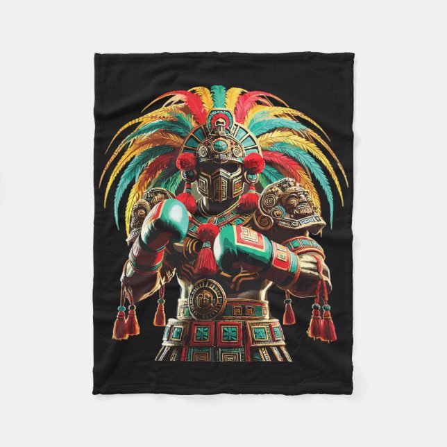Mexican Boxing Pride Inka Sports Design  Fleece Blanket (Front)