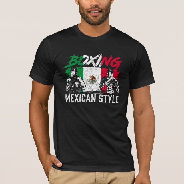 Mexican Boxing Sports Fight Coach Boxer Fighter T-Shirt (Front)