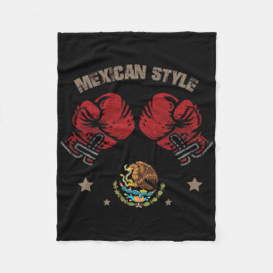 Mexican Boxing Style Mexico Flag Mexico Boxing Sty Fleece Blanket
