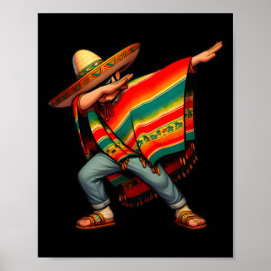 Mexican Boy Dabbing Poncho Cinco De Mayo 4 Poster