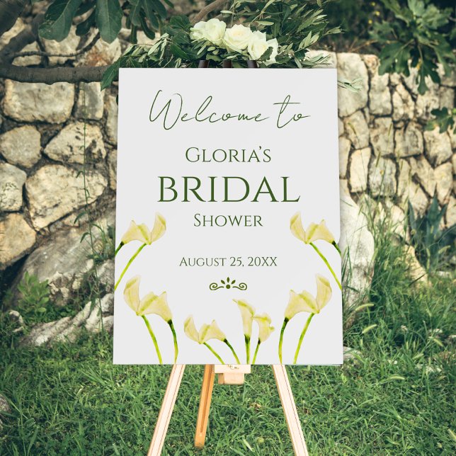 Mexican Bridal Shower Calla Lily Welcome Sign (Creator Uploaded)