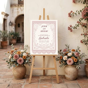 Mexican Bridal Shower Dusty Rose Viva la Novia Foam Board