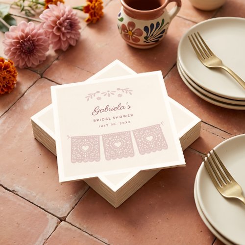 Mexican Bridal Shower Dusty Rose Viva la Novia Napkins