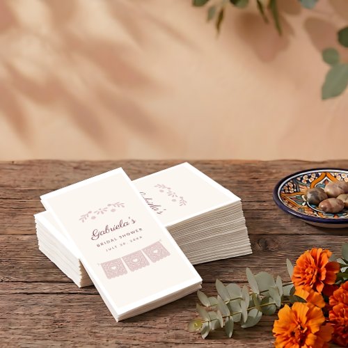 Mexican Bridal Shower Dusty Rose Viva la Novia Paper Guest Towels