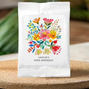 Mexican Bright Floral Fiesta Birthday Margarita Drink Mix