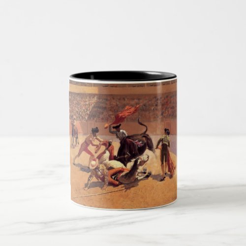 Mexican Bull Fighters by Frederic Remington Two_Tone Coffee Mug
