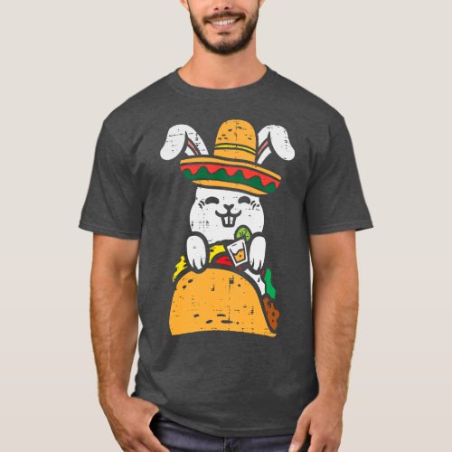 Mexican Bunny Taco Animal Party Fiesta Cinco De Ma T_Shirt