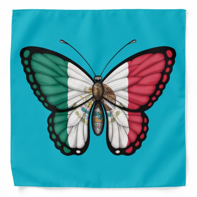 Mexican Butterfly Flag Bandana (Front)