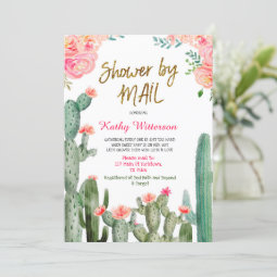 Mexican Cactus Baby Shower by Mail Invitation | Zazzle