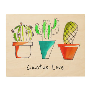 Mexican cactus love cute desert art