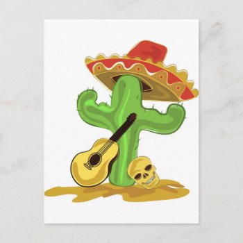Mexican Cactus Postcard by escapefromreality at Zazzle