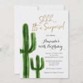 Mexican Cactus Surprise Birthday Party Invitation (Front)