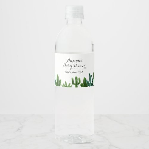Mexican Cactus Water Bottle Labels