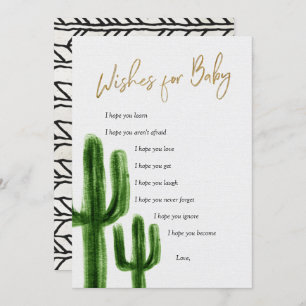 Mexican Cactus Wishes for Baby Game Card